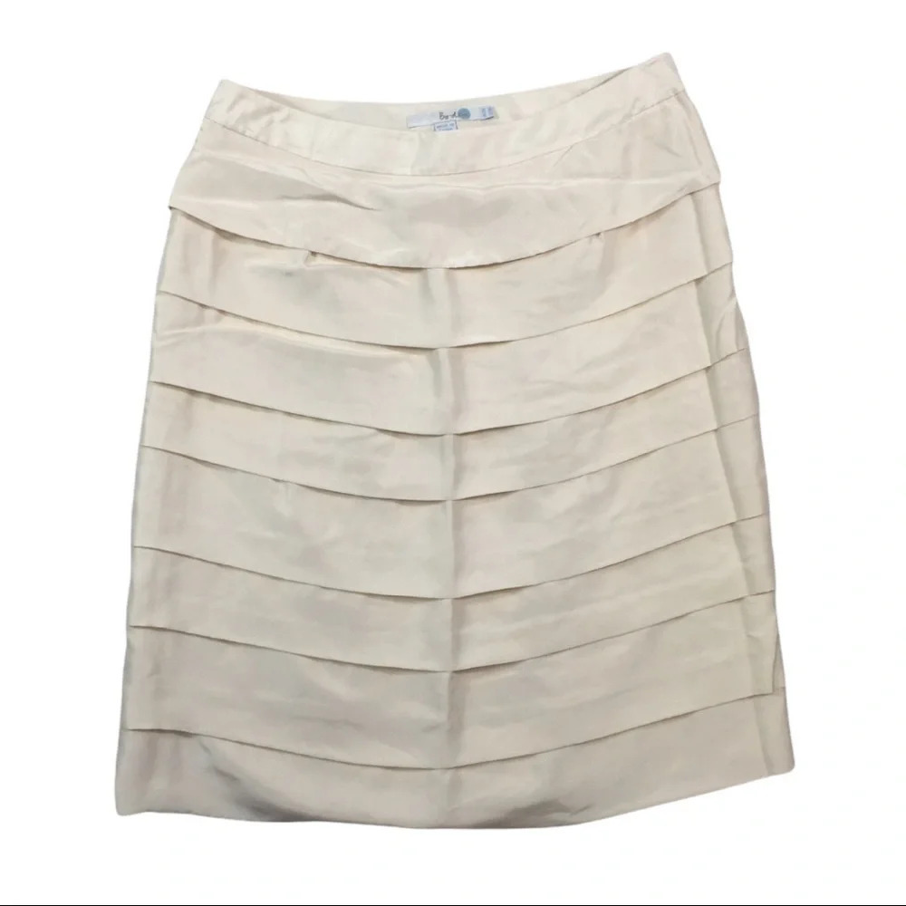 BT123 BODEN Ruffled Layered Full Silk Skirt 8